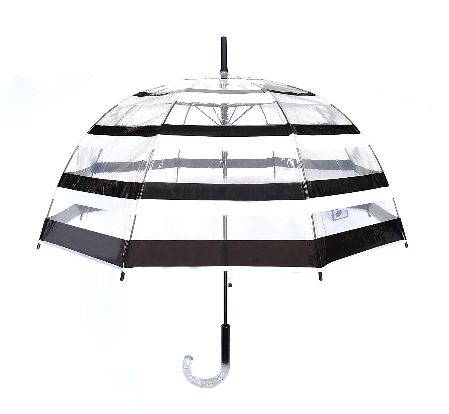 Venta al por mayor de gama alta POE 19 pulgadas 8 costillas Clear Auto Open Stick Bubble Umbrella