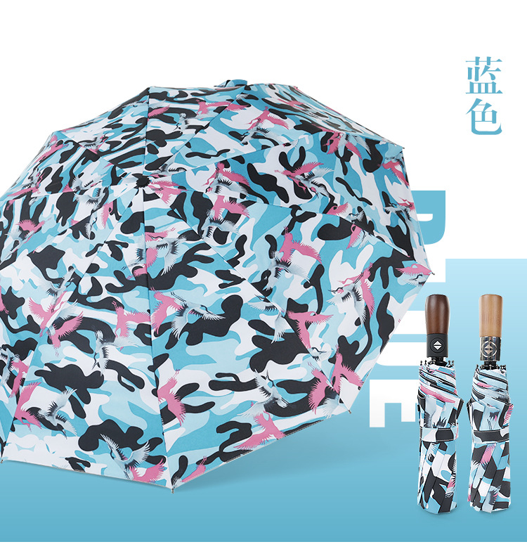 Wholesale auto 3 folding umbrella pongee rain UV Umbrella