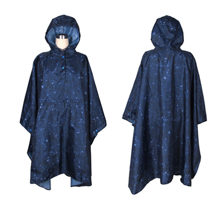 Wholesale high quality new fashion Waterproof Outdoor Fashion Printing Full Body Light Raincoats Star printing Colorful Poncho