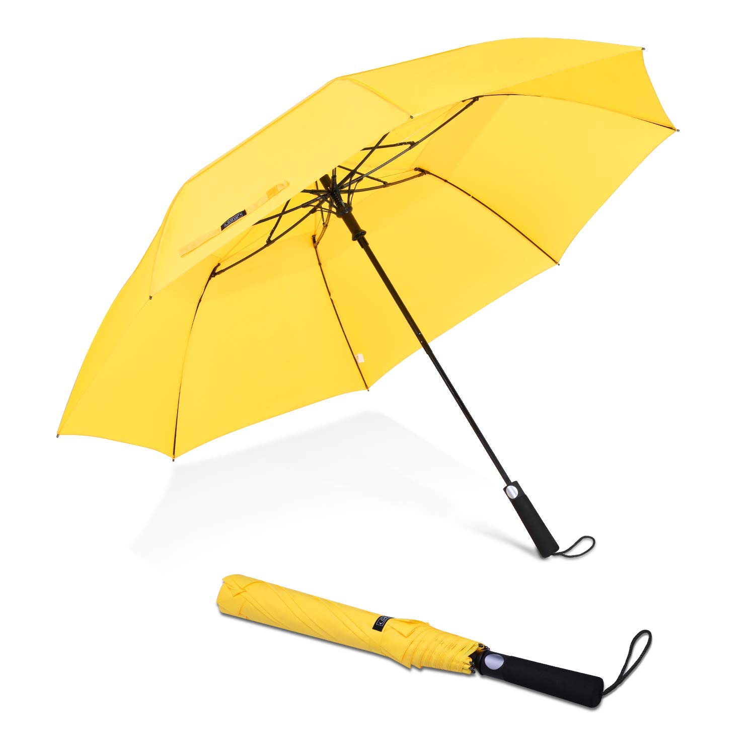Пользовательский логотип зонтик авто открыть вручную закрыть 2 складных зонтик для гольфа