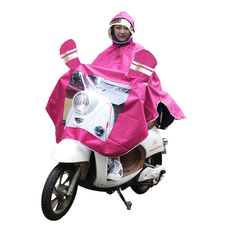 wholesale Add thick Oxford cloth electric car poncho raincoat LOGO custom safety luminous double brim raincoat