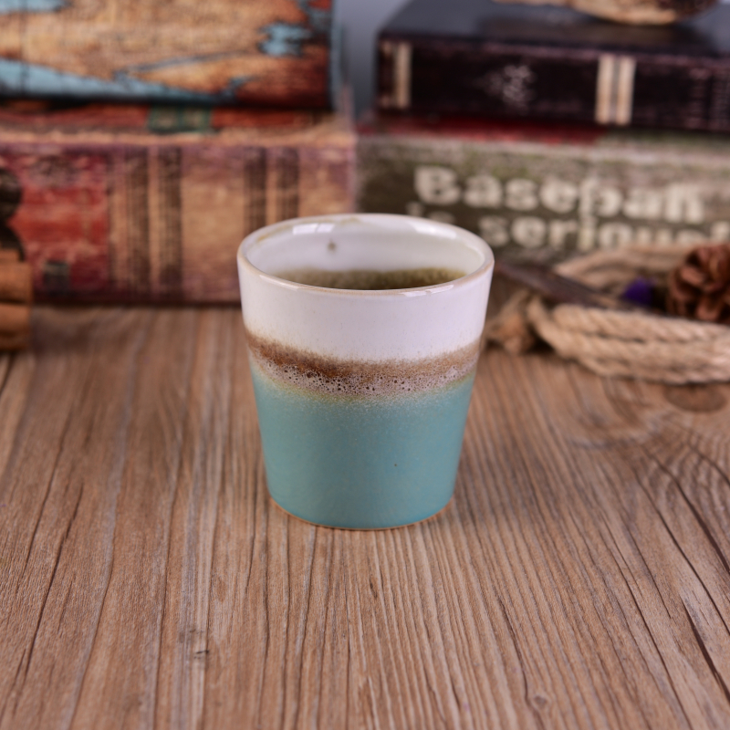 100 ml de color mezclado v forma cerámica votiva vela jarra