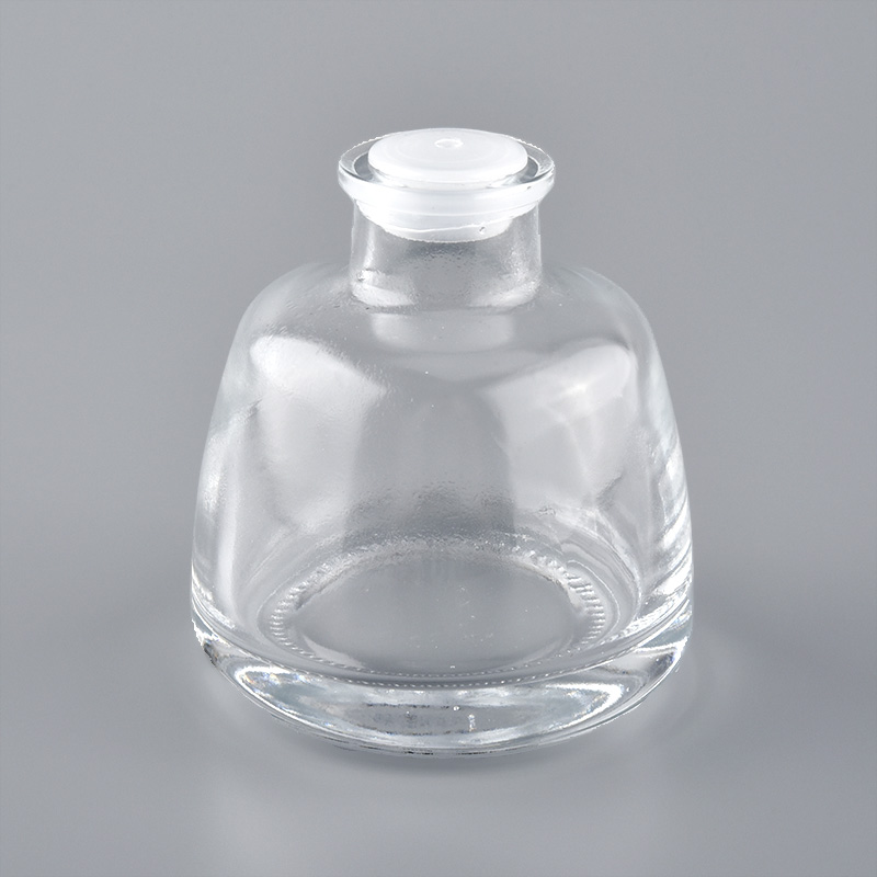 Botella de cristal de perfume decorativa de cristal de 100 ml con bomba de pulverización