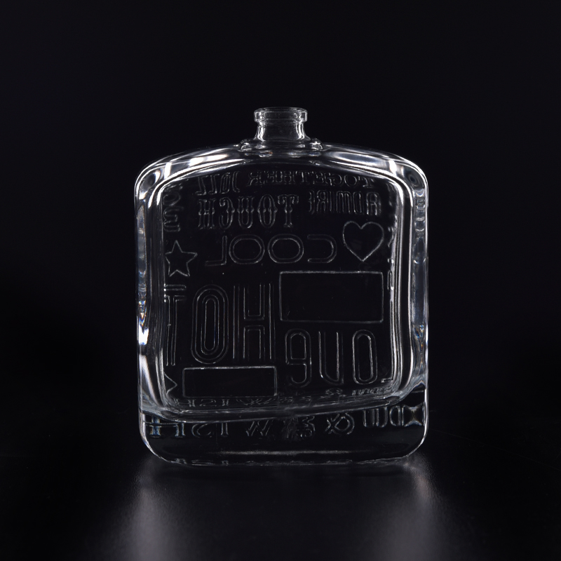 100ml glass perfume bottle with emboss pattern