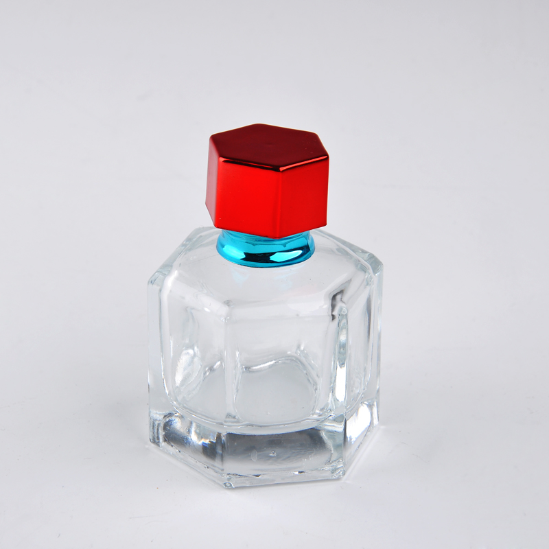 100ml pattern glass perfume bottle with lid