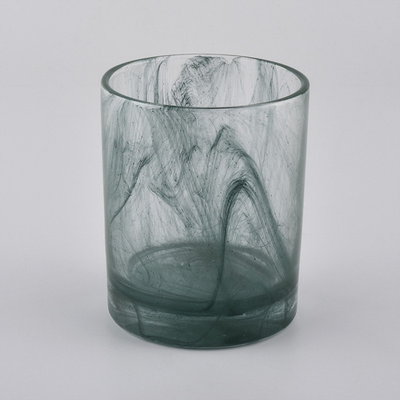 Vasi per candele in vetro con candela in cristallo soleggiato da 10 once all'ingrosso