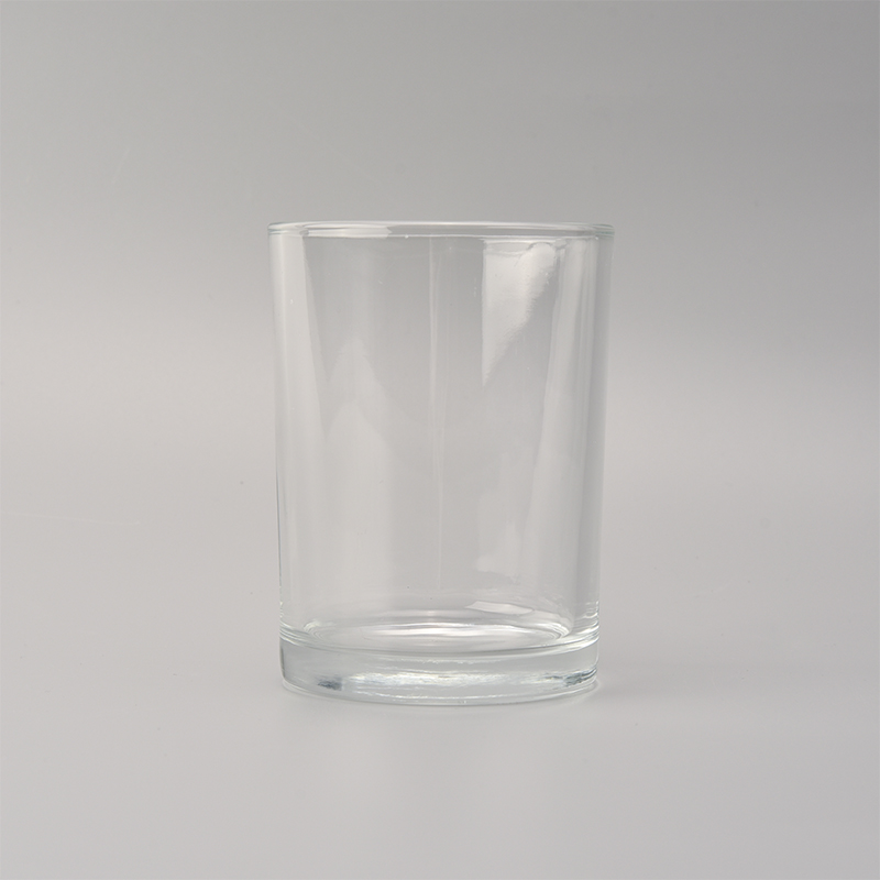 Tarros de cristal de vela transparentes de cilindro de 10 onzas