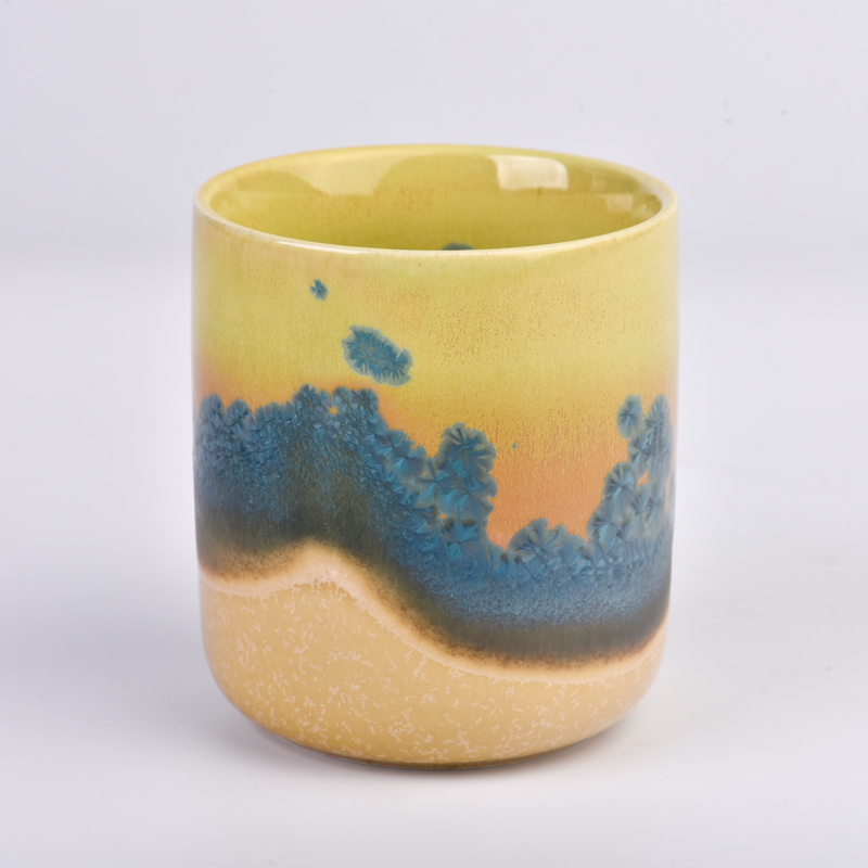 10 oz de vela de vela de cerámica Vela de diseño personalizado con decoración del hogar