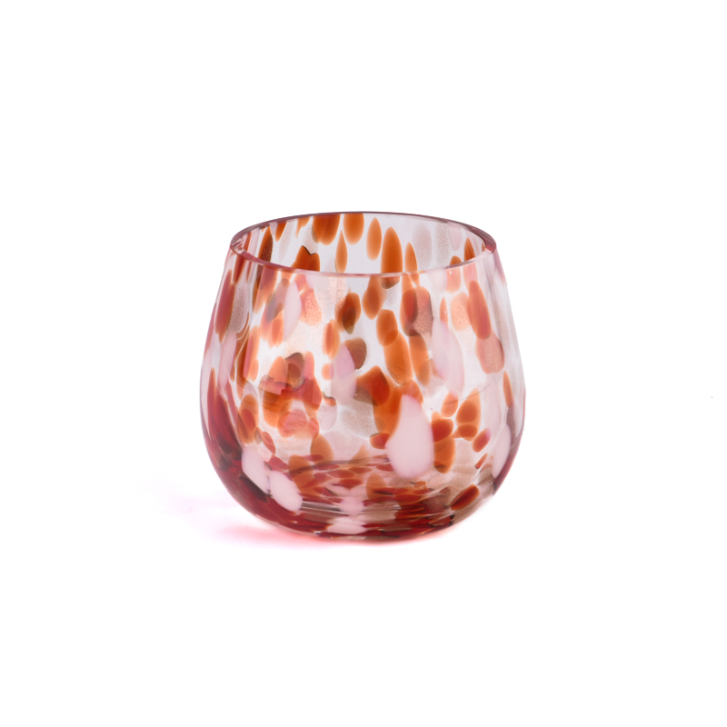 Vaso de vela de vidro de 10 onças frascos de vidro artificial para decoração de casa