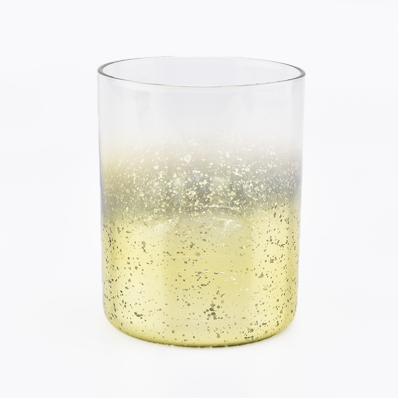 10 oz mercure galvanoplastie bougeoir en verre bougie de cire de soja pot pour la décoration