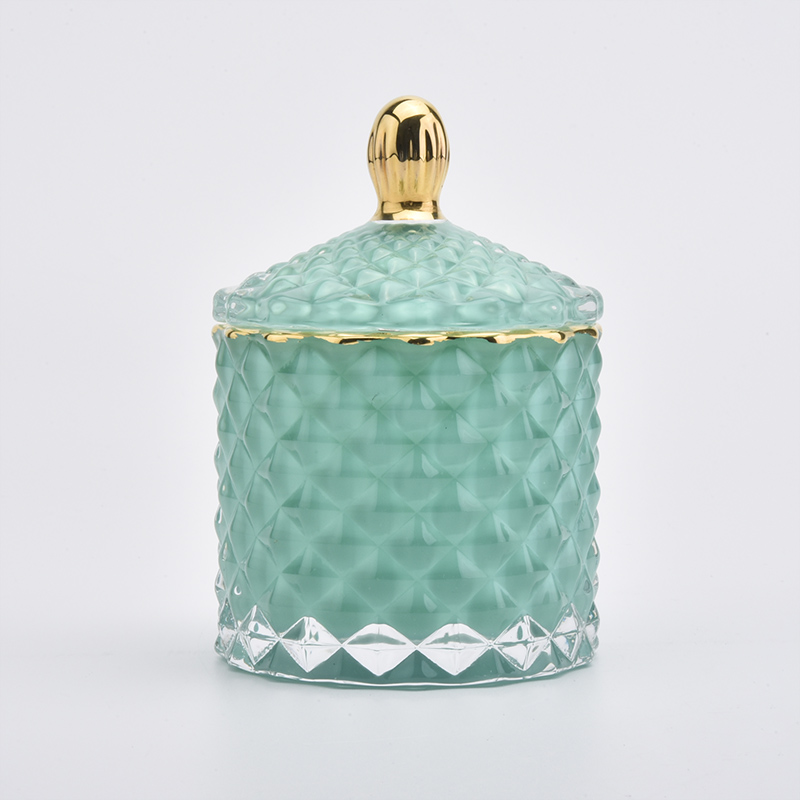 110ml grünes Luxus-Kerzenglas mit Deckeln