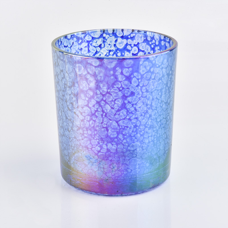 12 oz Glas Kerzenhalter mit Glimmerglasur einzigartiges Aussehen