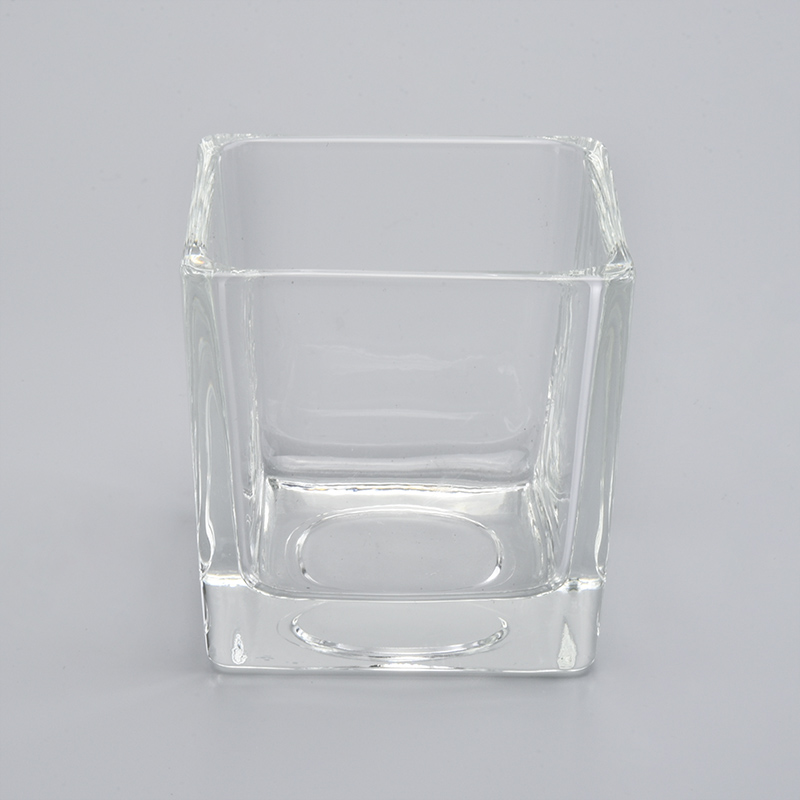 120ml square glass candle holders