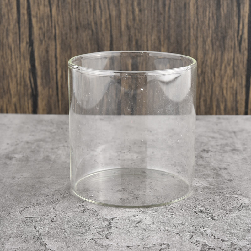 12盎司硼硅酸盐透明罐子单壁玻璃烛台供应商