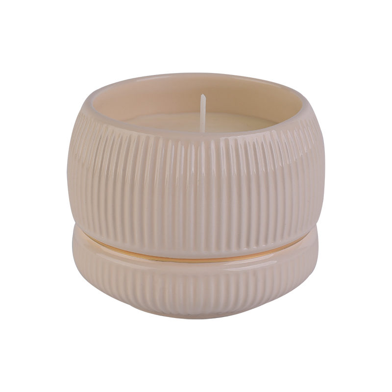13oz陶瓷蜡烛罐洋葱形状美阳玻璃制品设计