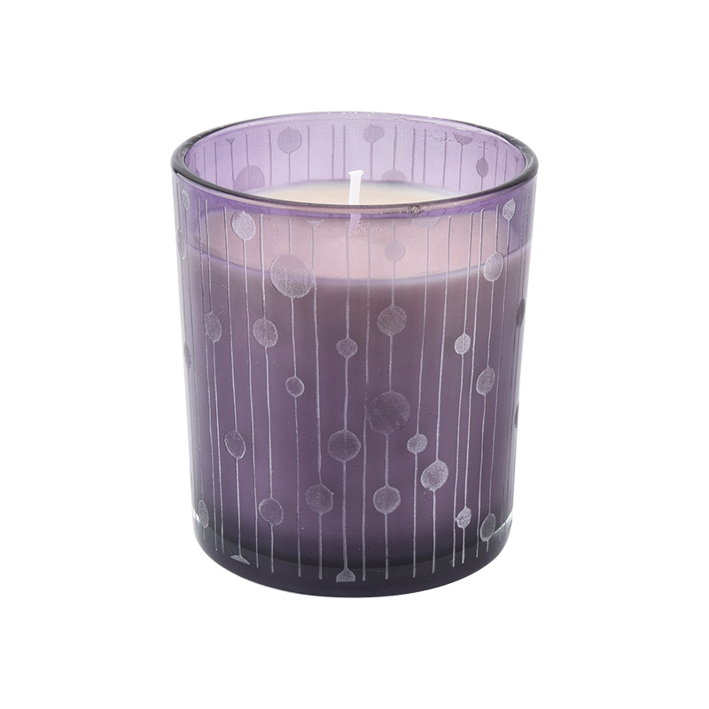 14oz straight sided glass candle containers decal printing