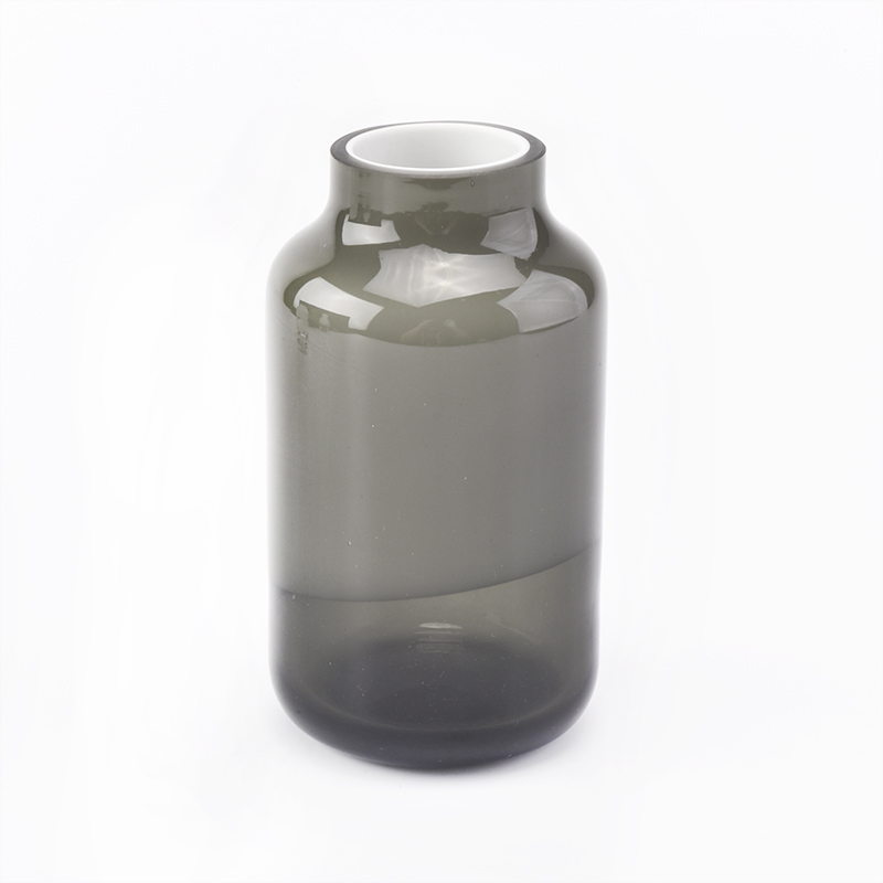 Bottiglie per diffusore in vetro overlay grigio cilindro da 150 ml per decorazioni domestiche