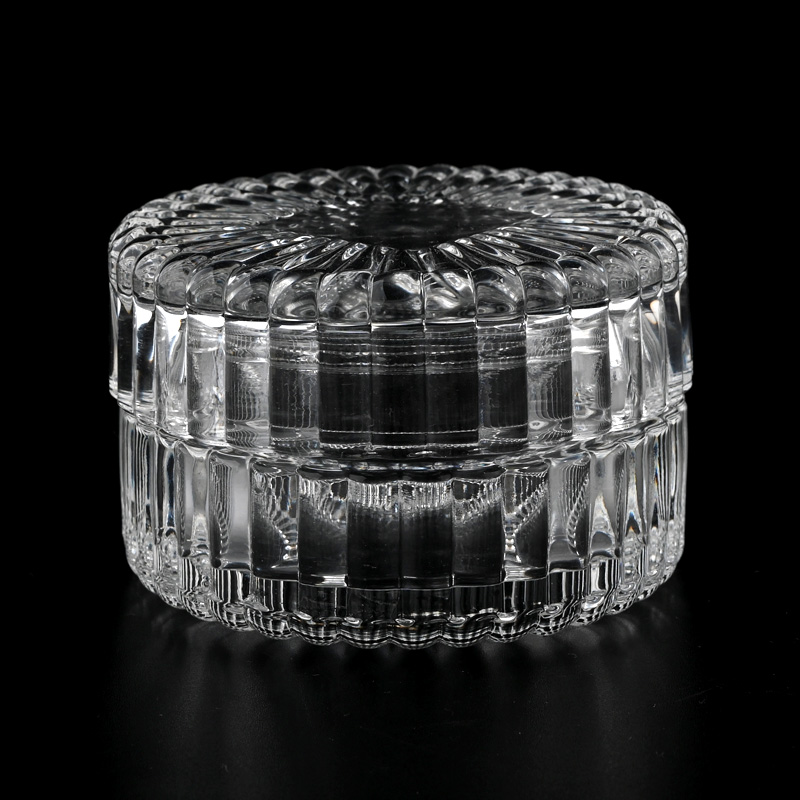 1oz 2 oz 3 oz Glass Macaron Jar votivo Votive Vessel con tapa
