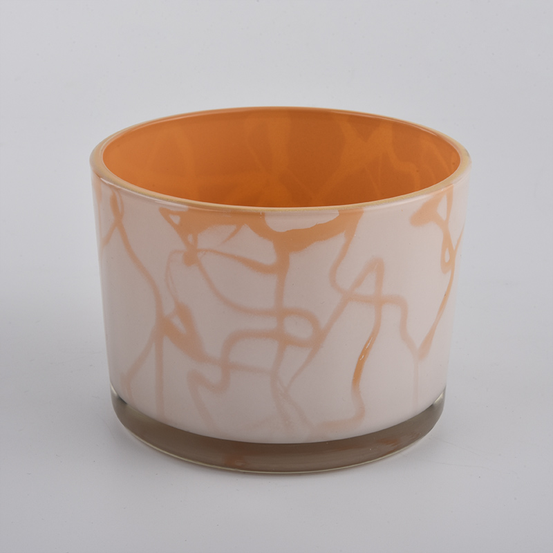 Vases à bougie en verre orange 2020 pour parfum d'ambiance