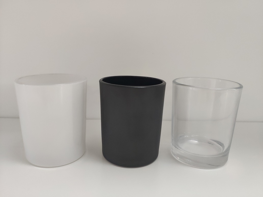 Forma popular do cilindro do frasco de vela de vidro de 210 ml