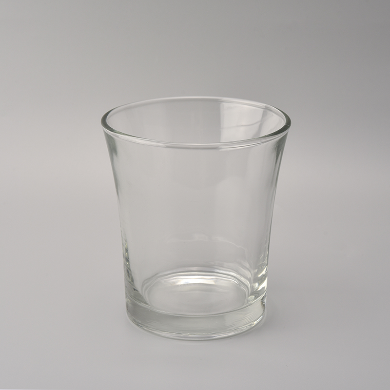 Vaso de vela votiva de cristal conificado de 22 oz