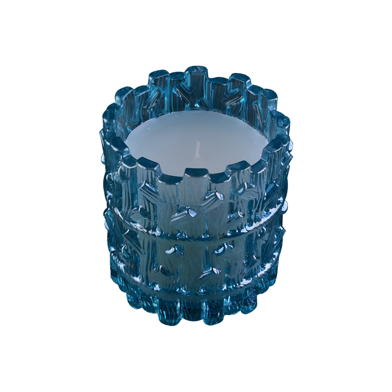 24oz花园装饰可回收玻璃蜡烛罐树枝外观设计