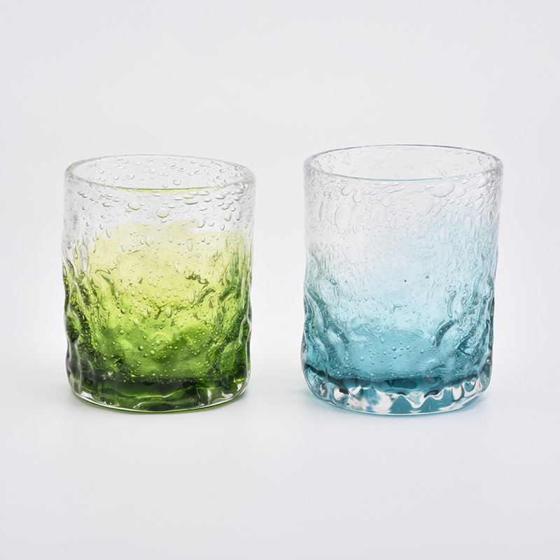 8oz Luxus blau getaucht Glas Votive Candle Jars Home Decor Großhandel