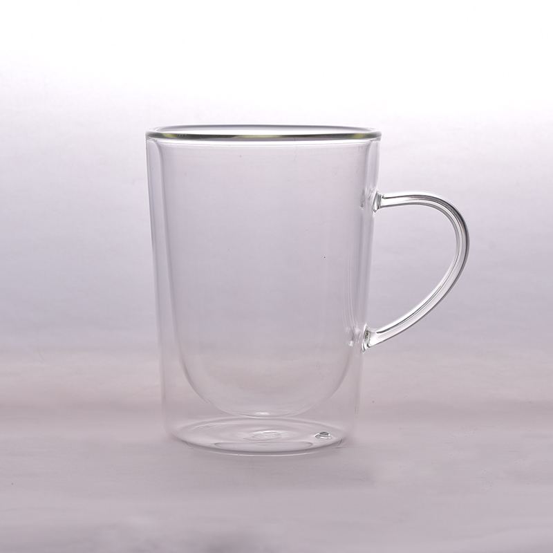 Taza de café de vidrio de pared doble de 280 ml