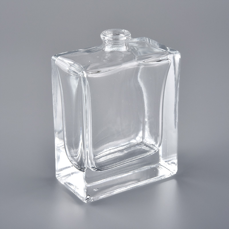 Flacon de parfum en verre carré de 2 oz pour les soins personnels