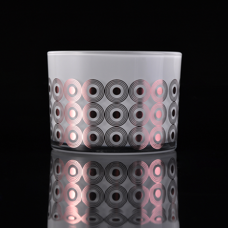 Vidrio del envase de la vela de 3 mechas para las velas perfumadas de la decoración casera