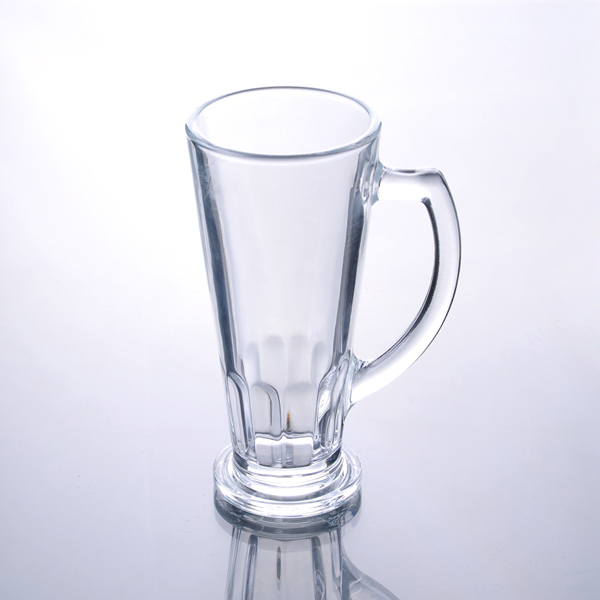 300mL的高品质玻璃饮料杯带手柄