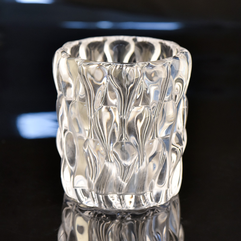 Pot de bougie en verre de luxe 300ml pour des bougies parfumées de décoration à la maison
