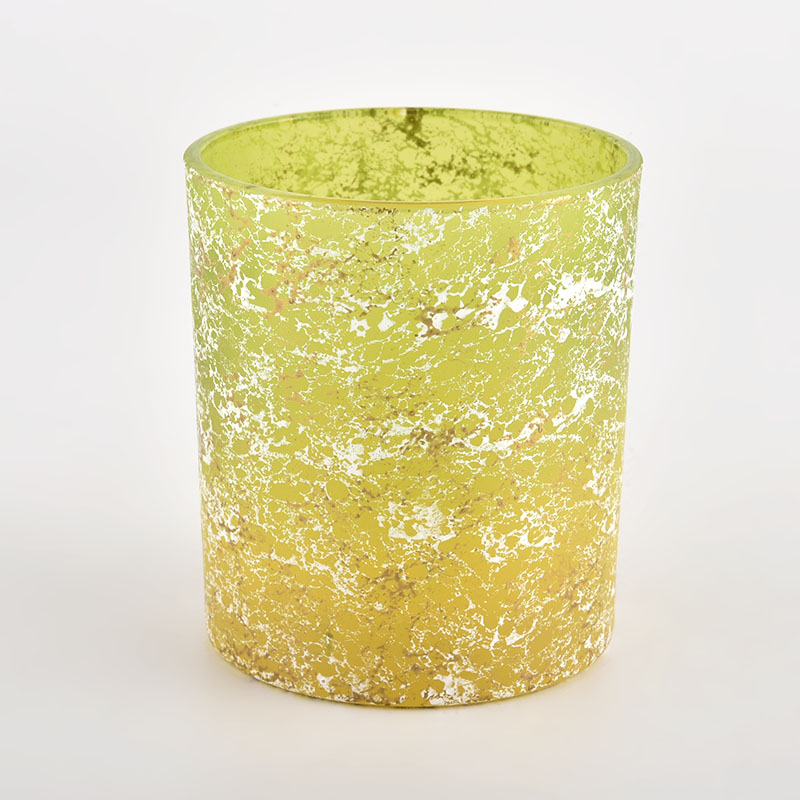 300 ml de lujo de gradiente amarillo de vidrio Candelador Fabricante