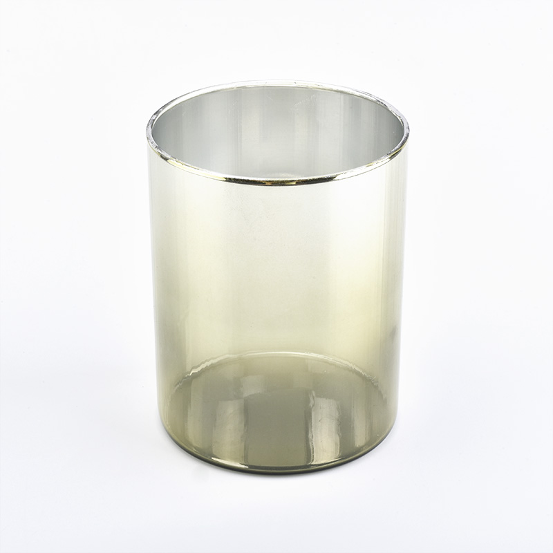 307 ml vente chaude ion placage tasse coloré bougie pots en verre