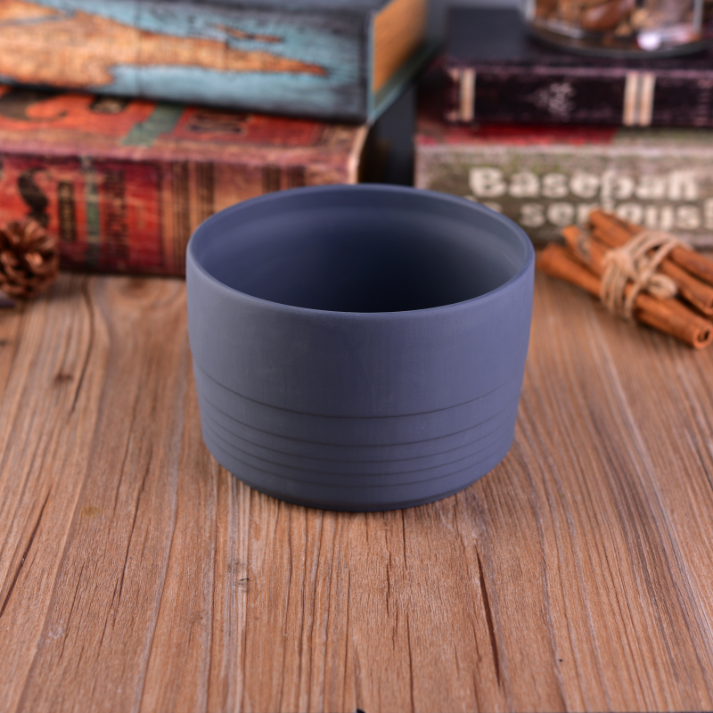 35 oz 1000ml Matte Grey Painted Ceramic Candle Vessel for wax