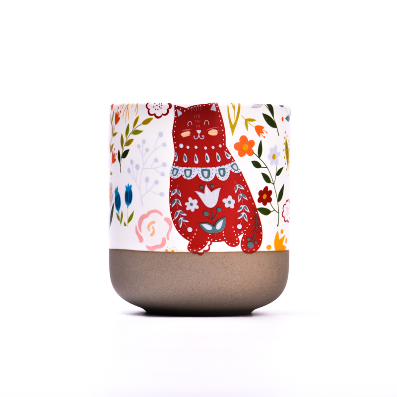 400 ml de vela de cerámica con proveedor de diseño de animales