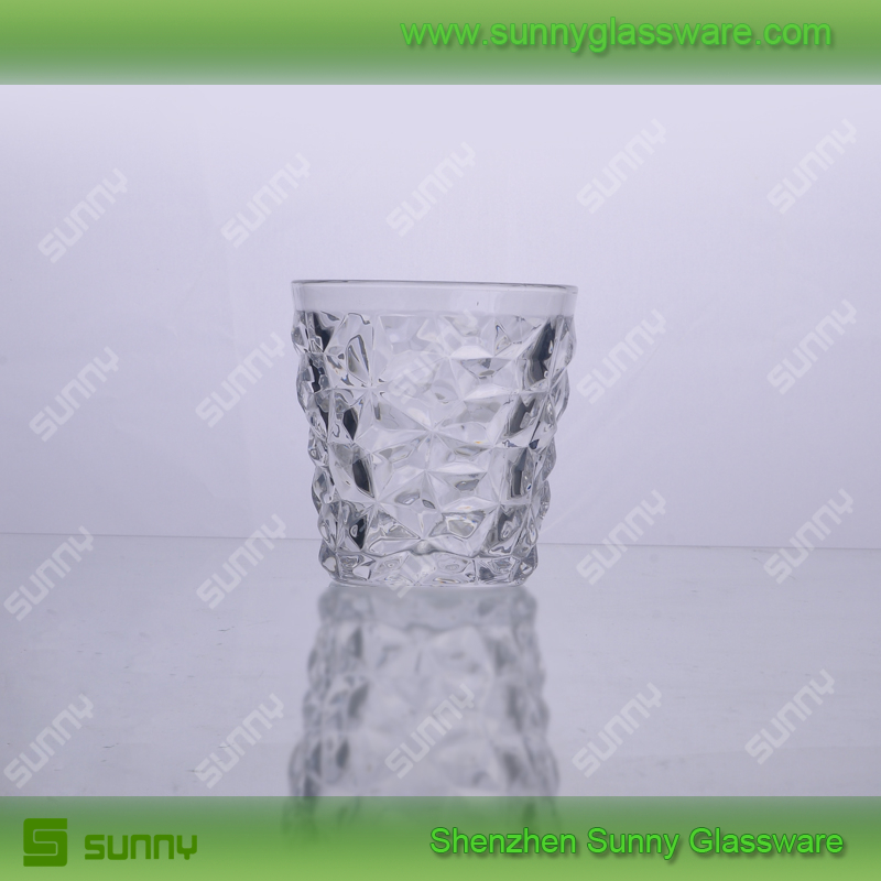 Titular de vela de vidrio transparente de 400 ml