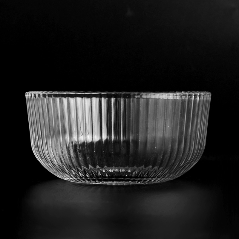 Recipiente de vela de vidro de 400 ml de listra fornecedor de vela transparente de vela