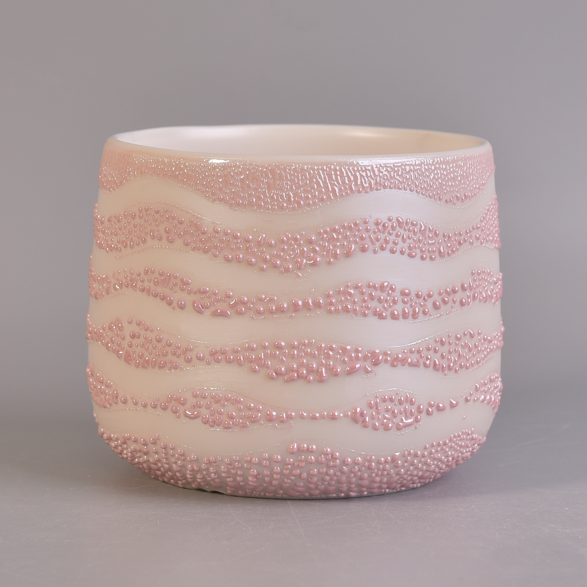 450ml pusingan ceramic bekas lilin borong