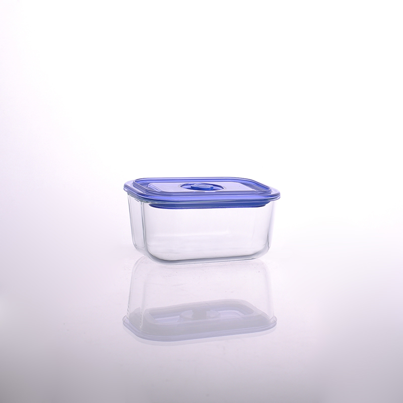 Recipiente de vidrio resistente al calor del horno del envase de comida de la microonda 500ml