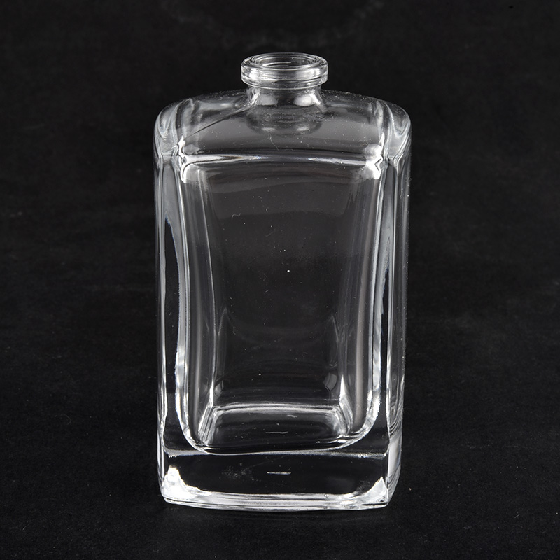 50毫升自定义徽标玻璃方形卷曲的喷雾空香水瓶