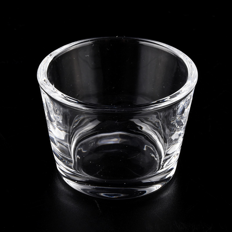 Pots de bougie votifs en verre en forme de V haut blanc de 50 ml