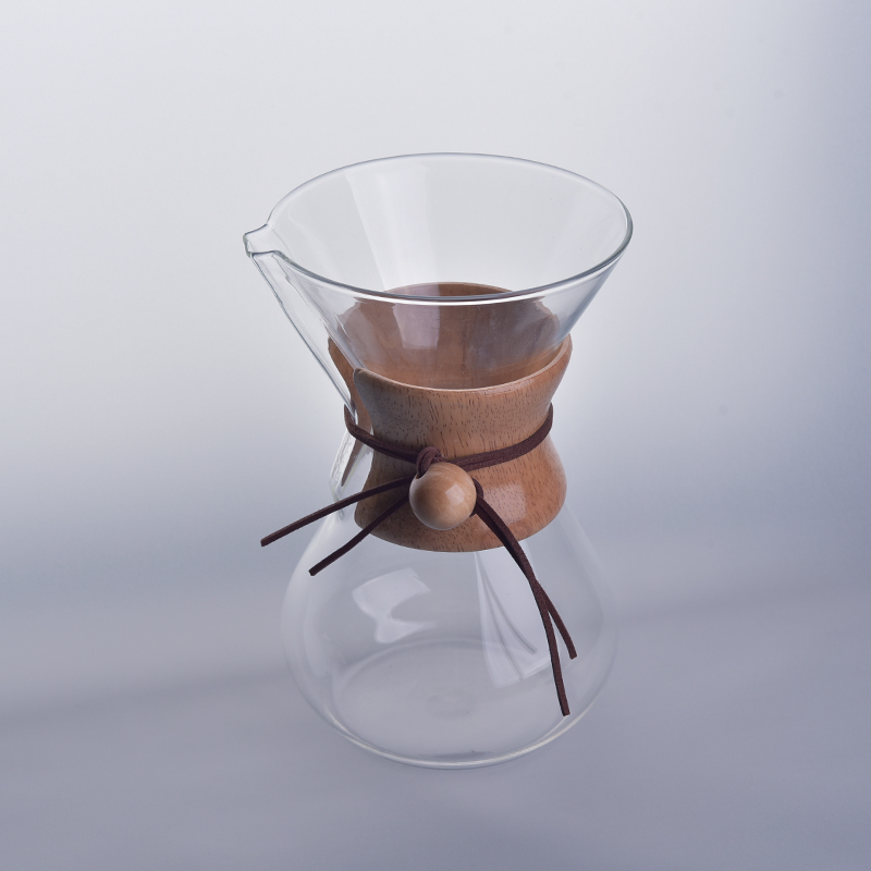 6-كوب صب فوق الزجاج صانع القهوة