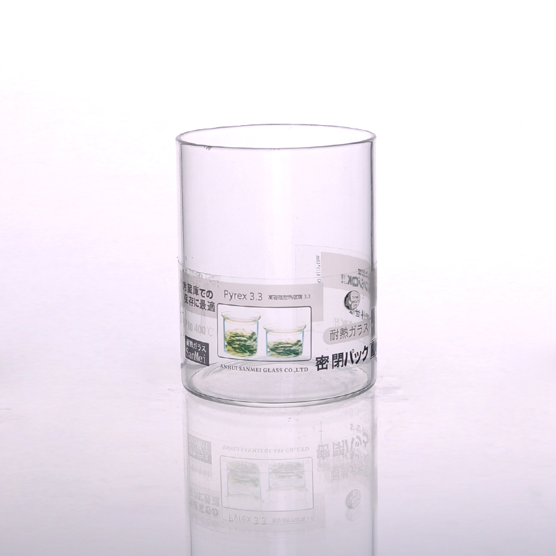 600ml de alto borosilicato de vidrio único vidrio de la pared para la miel o la hierba
