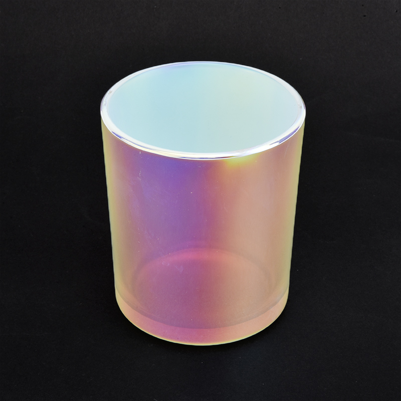 Pots à bougies en verre holographique 6 oz 8 oz 10 oz