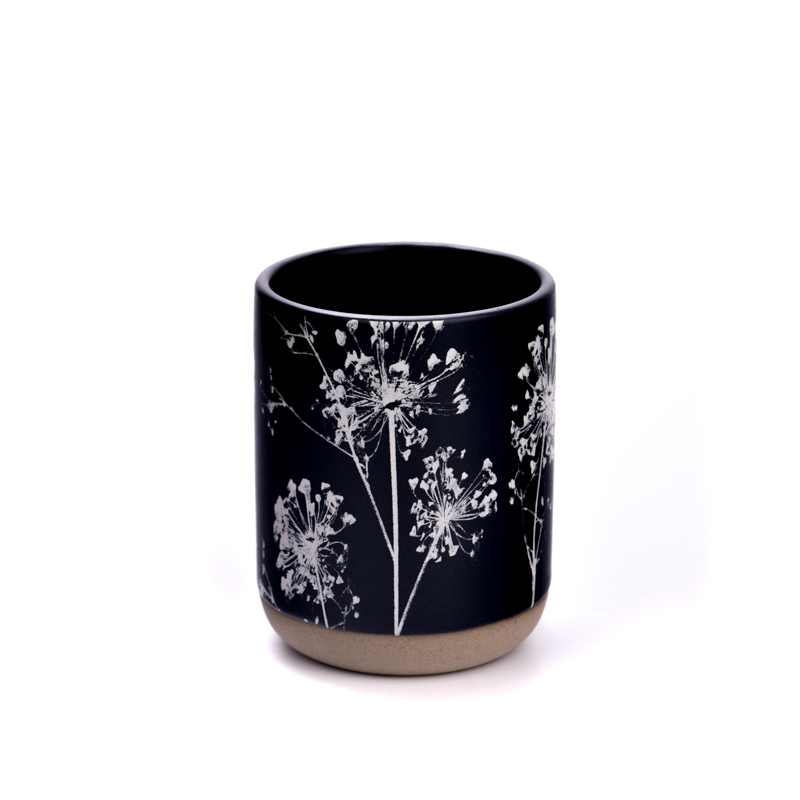 6oz dark blue ceramic candle holder for candle making wholesale