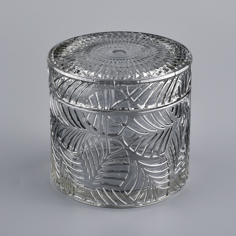 Castiçais de vidro de 6 oz com tampas potes de velas luxuosos