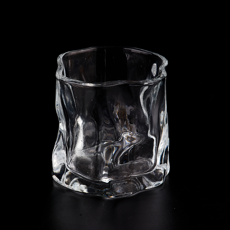 6oz handgefertigte Form mit verdrehten Form Glas Cup Whiskey Glass Kerzenhalter