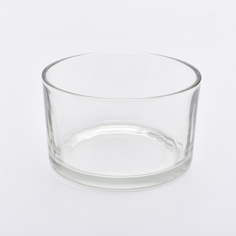 6oz wide glass container candle holders