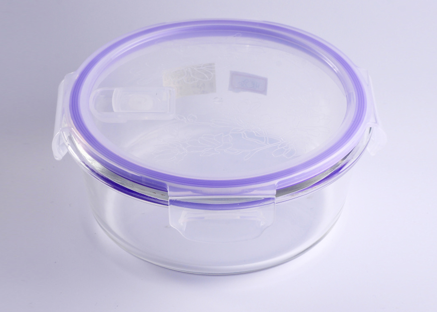 895ml rond blanc micro-ondes conteneur verre saladier
